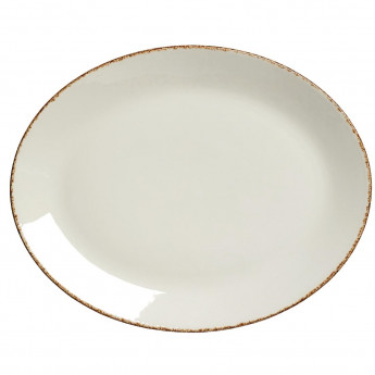 Steelite Brown Dapple Oval Coupe Plates 342mm (Pack of 12) - Click to Enlarge