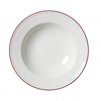 Steelite Bead Maroon Band Pasta Plates 240mm (Pack of 12) - Click to Enlarge