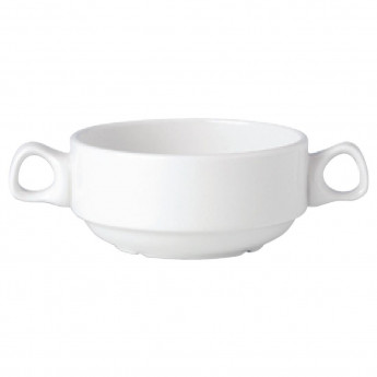 Steelite Simplicity White Handled Stacking Soup Cups 285ml (Pack of 36) - Click to Enlarge