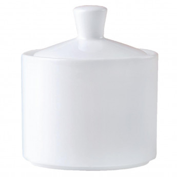 Steelite Monaco White Vogue Sugar Pots and Lids (Pack of 6) - Click to Enlarge