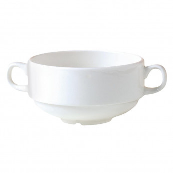 Steelite Monaco White Stacking Handled Soup Cups 285ml (Pack of 36) - Click to Enlarge