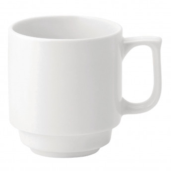 Utopia Pure White Stacking Mugs 280ml (Pack of 36) - Click to Enlarge