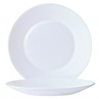 Arcoroc Opal Restaurant Wide Rim Plates 235mm (Pack of 6) - Click to Enlarge