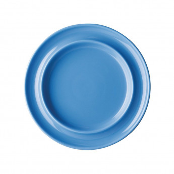 Olympia Heritage Raised Rim Plates Blue 203mm (Pack of 4) - Click to Enlarge