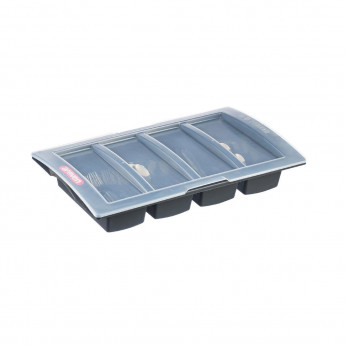 Araven Dark Grey Cutlery Tray with Lid - Click to Enlarge