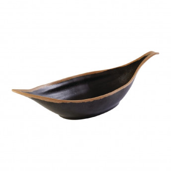 APS Crocker Leaf Bowl Brown. 420mm length - Click to Enlarge