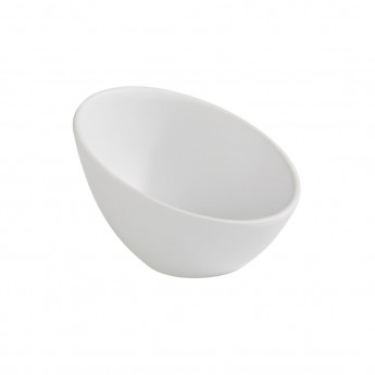 APS Zen Melamine Round Sloped Dipping Pot White 80ml - Click to Enlarge