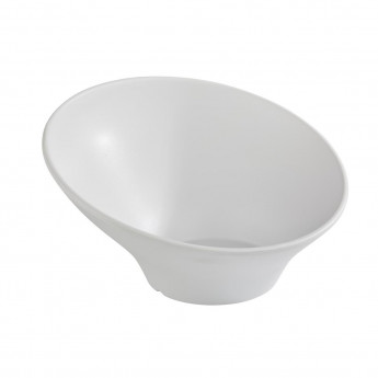 APS Zen Melamine Round Sloped Bowl White 800ml - Click to Enlarge