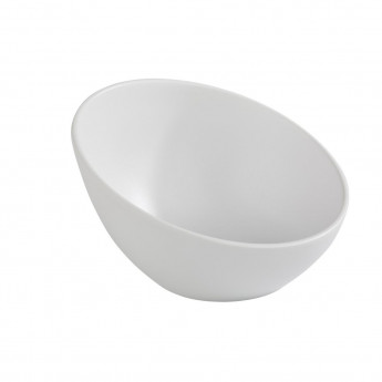 APS Zen Melamine Round Sloped Bowl White 300ml - Click to Enlarge