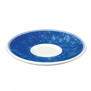 Churchill New Horizons Marble Border Cappuccino Saucers Blue 170mm - Click to Enlarge
