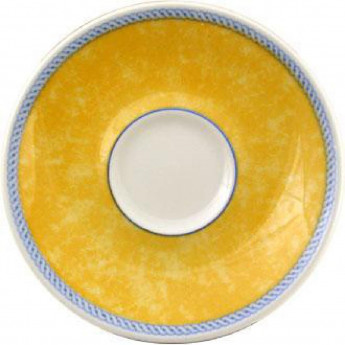 Churchill New Horizons Marble Border Espresso Saucers Yellow 115mm - Click to Enlarge