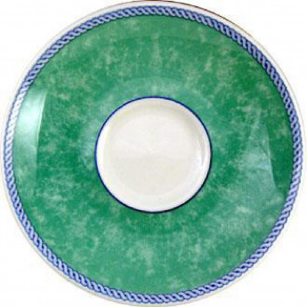 Churchill New Horizons Marble Border Espresso Saucers Green 115mm - Click to Enlarge