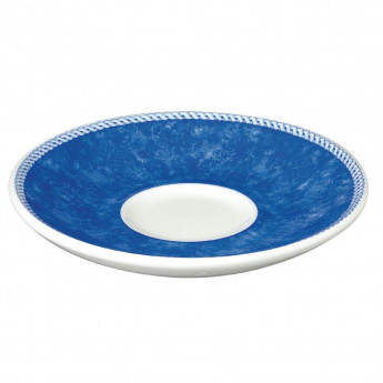 Churchill New Horizons Marble Border Espresso Saucers Blue 115mm - Click to Enlarge