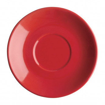 Olympia Cafe Flat White Saucers Red 135mm (Pack of 12) - Click to Enlarge