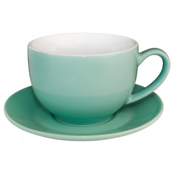 Olympia Cafe Cappuccino Cups Aqua 340ml (Pack of 12) - Click to Enlarge
