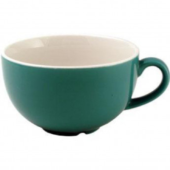 Churchill New Horizons Colour Glaze Cappuccino Cups Green 340ml - Click to Enlarge