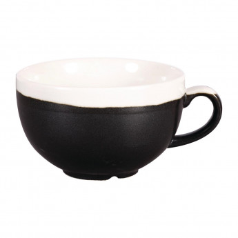 Churchill Monochrome Cappuccino Cup Onyx Black 340ml (Pack of 12) - Click to Enlarge