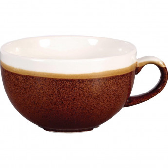 Churchill Monochrome Cappuccino Cup Cinnamon Brown 340ml (Pack of 12) - Click to Enlarge