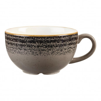 Churchill Studio Prints Homespun Charcoal Black Cappuccino Cup 227ml 8oz - Click to Enlarge