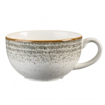 Churchill Studio Prints Homespun Stone Grey Cappuccino Cup 227ml 8oz - Click to Enlarge