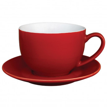 Olympia Cafe Cappuccino Cups Red 340ml (Pack of 12) - Click to Enlarge