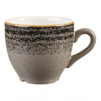 Churchill Studio Prints Homespun Charcoal Black Espresso Cup 100ml 3.5oz - Click to Enlarge