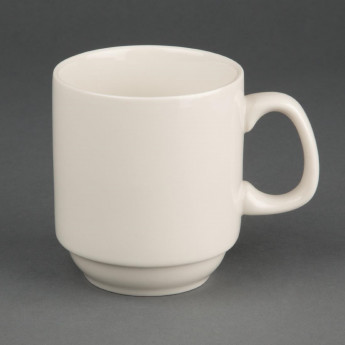 Olympia Ivory Stacking Mugs 285ml 10oz (Pack of 12) - Click to Enlarge