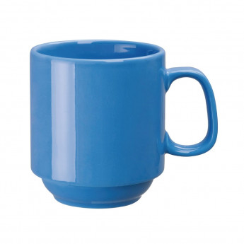 Olympia Heritage Stacking Mug Blue 300ml (Pack of 6) - Click to Enlarge