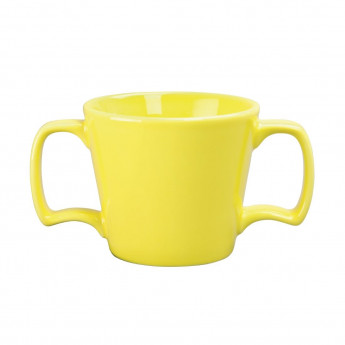 Olympia Heritage Double Handle Mugs Yellow 300ml (Pack of 6) - Click to Enlarge
