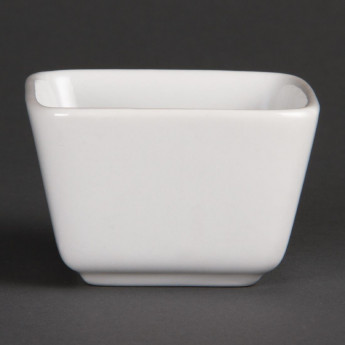 Olympia Whiteware Tall Square Mini Dishes 75mm (Pack of 12) - Click to Enlarge