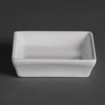 Olympia Flat Square Miniature Dishes 80mm (Pack of 12) - Click to Enlarge