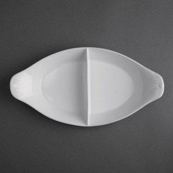 Olympia Divided Oval Eared Dishes 290x 160mm (Pack of 6) - Click to Enlarge