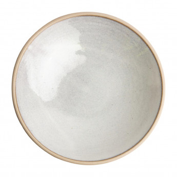 Olympia Canvas Shallow Tapered Bowl Murano White 200mm (Pack of 6) - Click to Enlarge