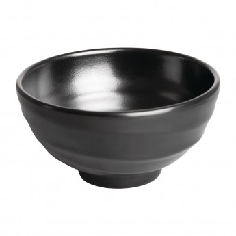 Olympia Kristallon Fusion Melamine Rice Bowls Black 114mm (Pack of 6) - Click to Enlarge