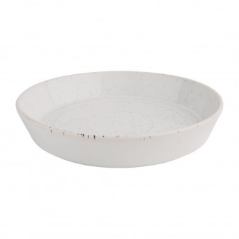 Olympia Cavolo White Speckle Flat Round Bowl - 220mm (Box 4) - Click to Enlarge