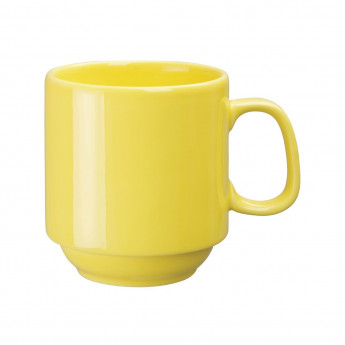 Olympia Heritage Stacking Mugs Yellow 300ml (Pack of 6) - Click to Enlarge