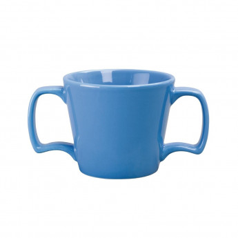Olympia Heritage Double Handle Mug Blue 300ml (Pack of 6) - Click to Enlarge