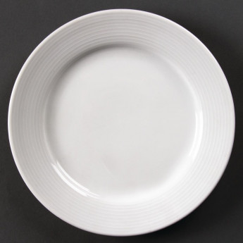Olympia Linear Wide Rimmed Plates 200mm (Pack of 12) - Click to Enlarge
