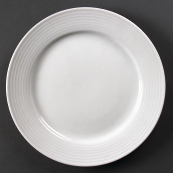 Olympia Linear Wide Rimmed Plates 250mm (Pack of 12) - Click to Enlarge