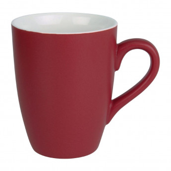 Olympia Matt Pastel Mug Red 340ml (Pack of 6) - Click to Enlarge