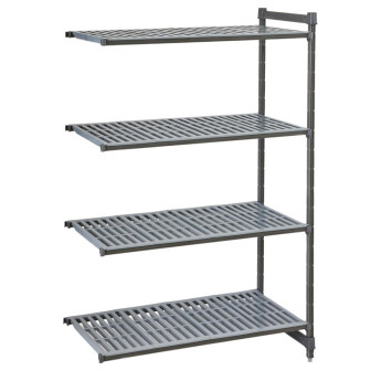 Cambro Camshelving Basics Plus Add-On Unit 4 Tier With Vented Shelves 1830(H) x 460(D)mm - Click to Enlarge