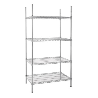 Vogue 4 Tier Wire Shelving Kit 915x610mm - Click to Enlarge