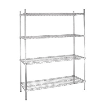 Vogue 4 Tier Wire Shelving Kit 1525x460mm - Click to Enlarge