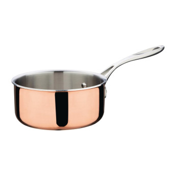 Vogue Induction Tri Wall Copper Saucepan 160mm - Click to Enlarge