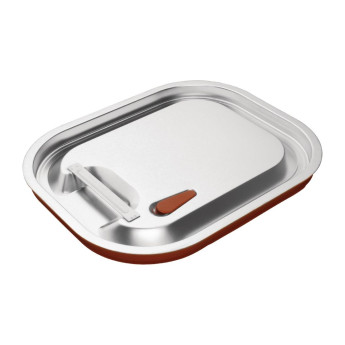 Vogue Stainless Steel and Silicone Sealable 1/2 Gastronorm Lid - Click to Enlarge