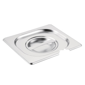 Vogue Stainless Steel 1/6 Gastronorm Notched Lid - Click to Enlarge