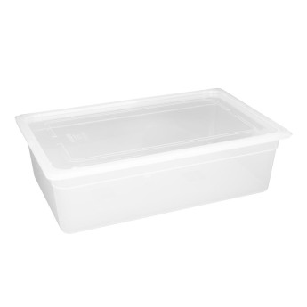 Vogue Polypropylene 1/1 Gastronorm Container with Lid 150mm (Pack of 2) - Click to Enlarge