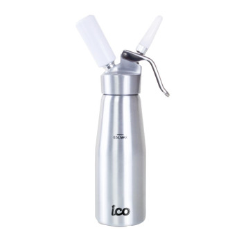 ICO Aluminium Whipped Cream Dispenser Silver 500ml - Click to Enlarge