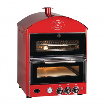 King Edward Pizza King Oven and Warmer PK1W Red - Click to Enlarge
