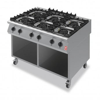 Falcon F900 Six Burner Boiling Hob on Mobile Stand Gas G90126 - Click to Enlarge